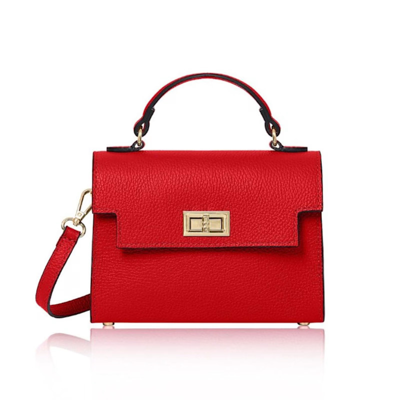 Forli Top Handle Handbag In Red | Wolf & Badger