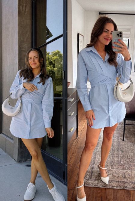 One dress two ways// this is such a cute button down dress. I love that you can dress it up or down just by changing shoes

#LTKStyleTip #LTKParties