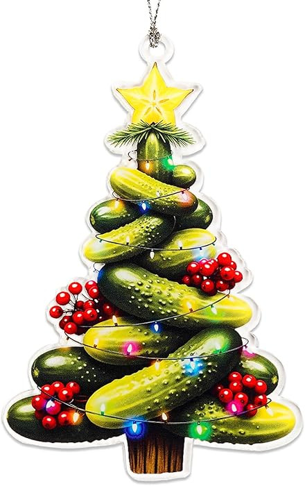 Pickle Christmas Ornaments 2025, Funny Pickle Tree Ornament Hanging Decor for Tree, Unique Pickle... | Amazon (US)