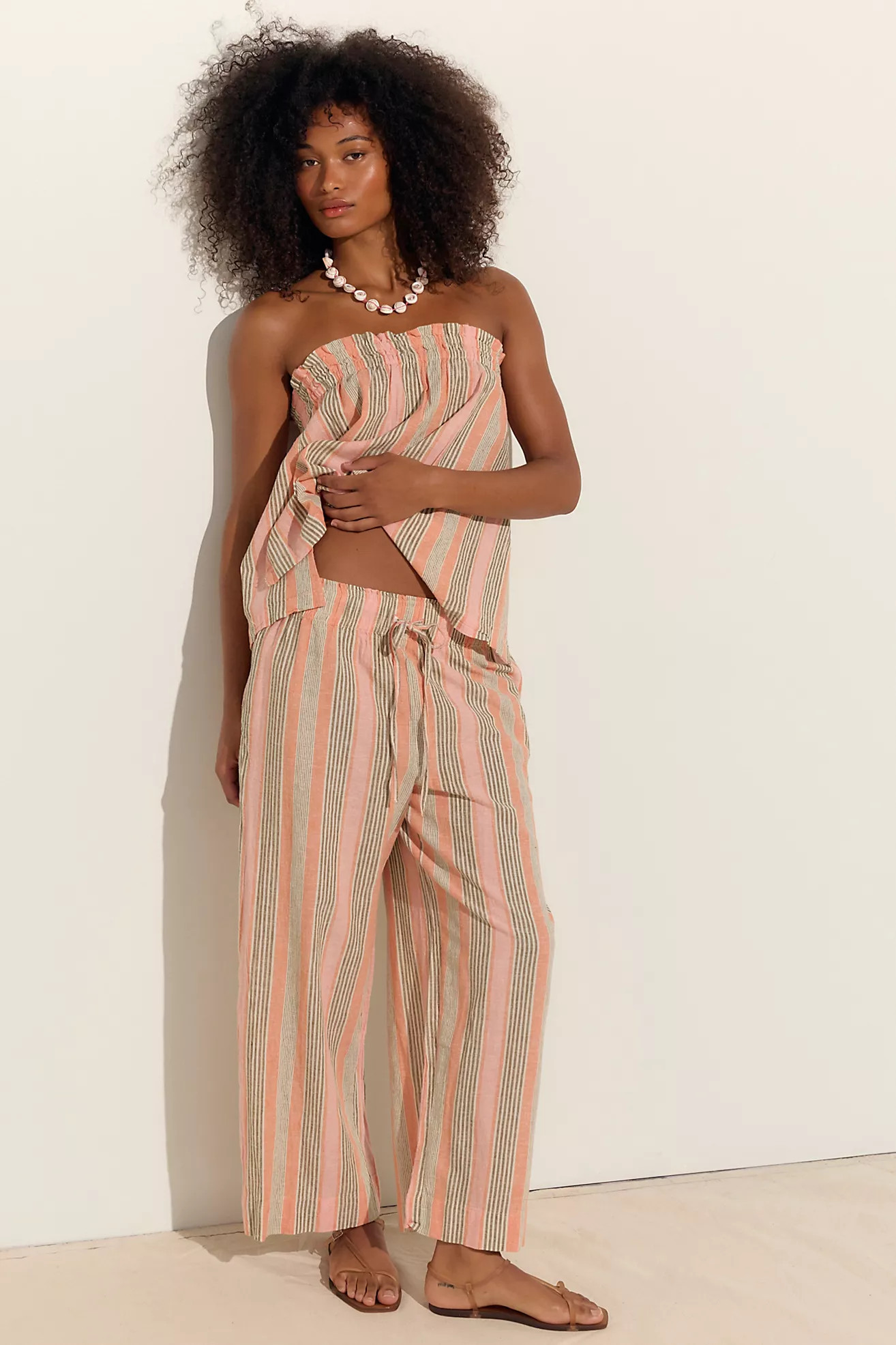 Corfu Striped Cotton-Linen Set | Free People (Global - UK&FR Excluded)