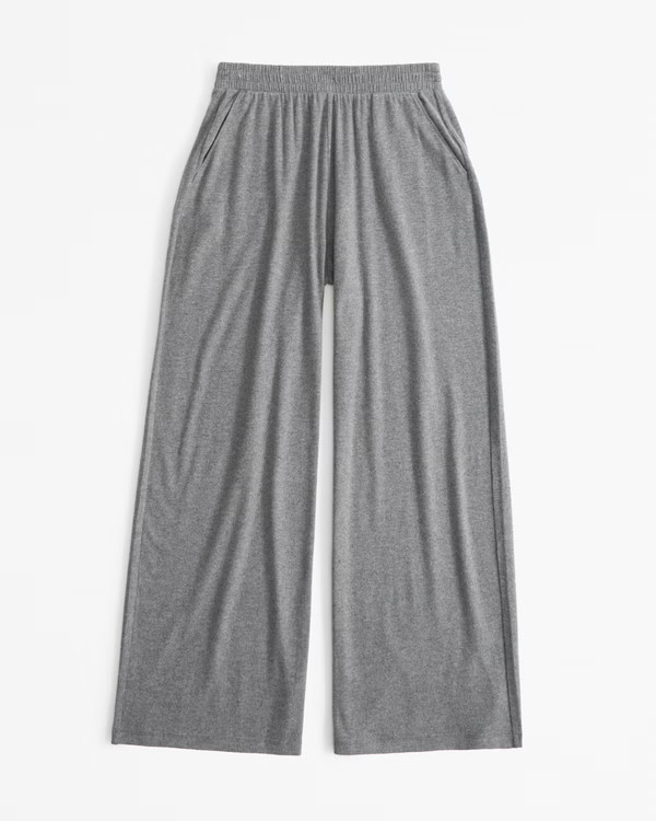 Cozy Lounge Knit Wide Leg Sweatpant | Abercrombie & Fitch (US)