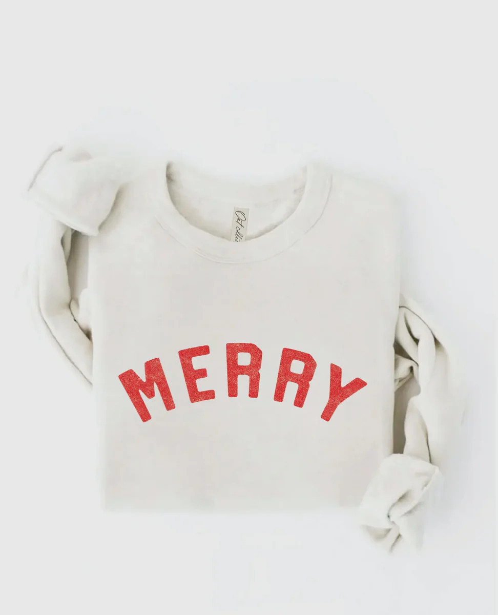 Holiday MERRY sweatshirt- holiday final sale | Hazel Tide