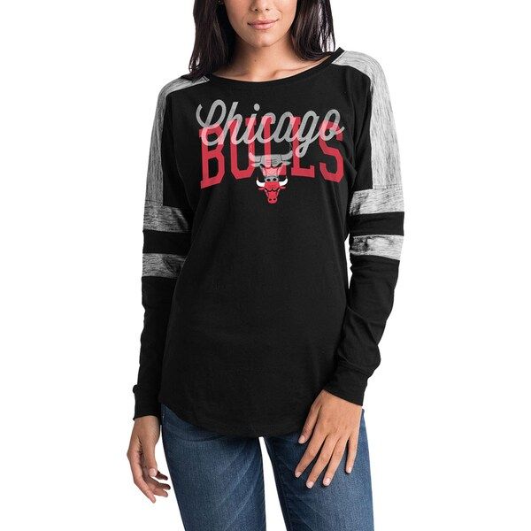 Chicago Bulls 5th & Ocean by New Era Women's Space Dye Baby Jersey Long Sleeve T-Shirt – Black | Fanatics.com