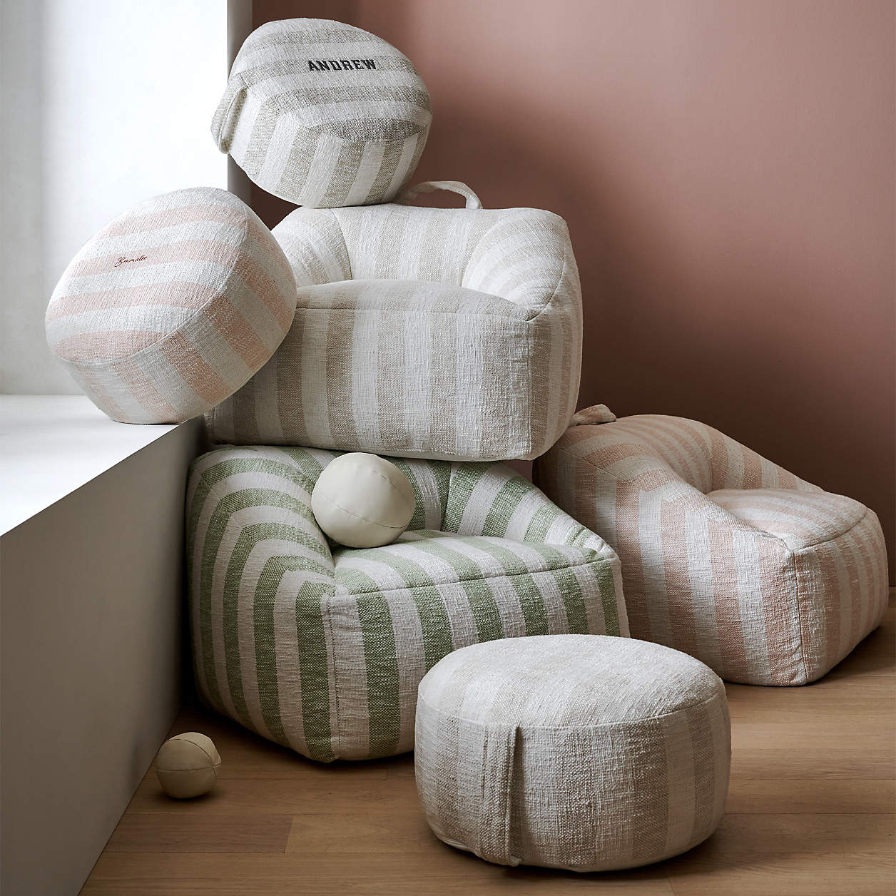 Verte Green Organic Cotton Velvet Corduroy Kids Lounge Chair + Reviews | Crate & Kids | Crate & Barrel