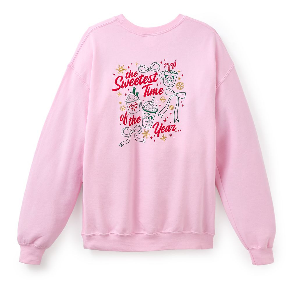 Santa Mickey and Minnie Mouse ''Sweetest Time of the Year'' Pullover Sweatshirt for Women | Disney Store