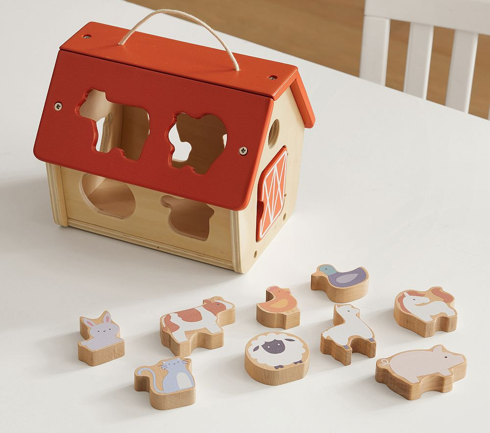 Wooden Barn Shape-Sorter Toy | Pottery Barn Kids