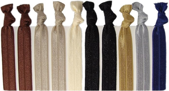 Kenz Laurenz Ribbon Hair Ties - Neutral Tones 10 Pack | Amazon (US)