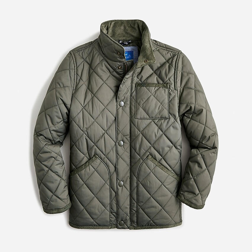 Kids' quilted field jacket in recycled polyester | J. Crew US