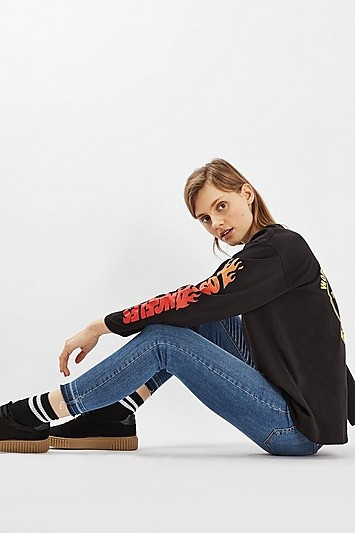 Tall Let Hem Jamie Jeans - Mid Stone | Topshop US