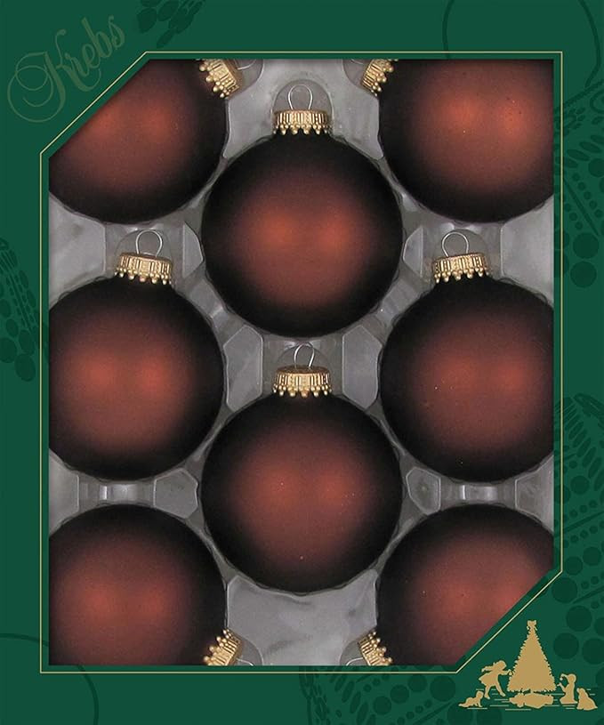 Glass Christmas Tree Ornaments - 67mm / 2.63" [8 Pieces] Designer Balls from Christmas By Krebs S... | Amazon (US)