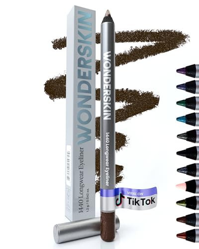 Wonderskin Eyeliner Pencil, 1440 Longwear Brown Glitter Eyeliner Pencil - Waterproof, Sharpenable & Smudge Proof | Amazon (US)