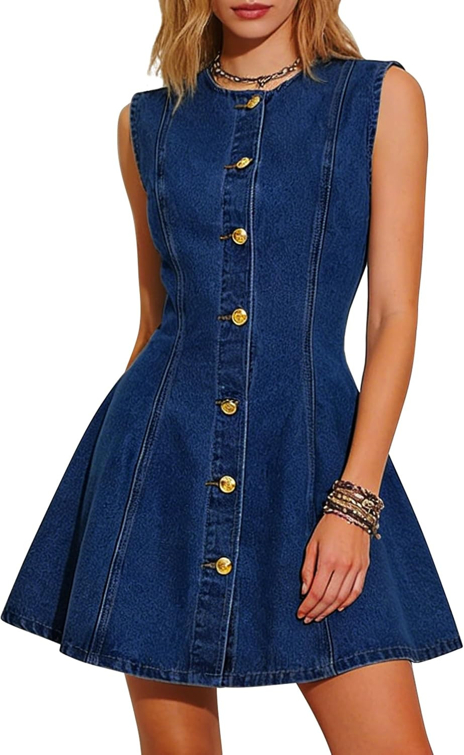 Women Denim Dress Sleeveless Mini Jean Dresses Western Outfits 2026 | Amazon (US)