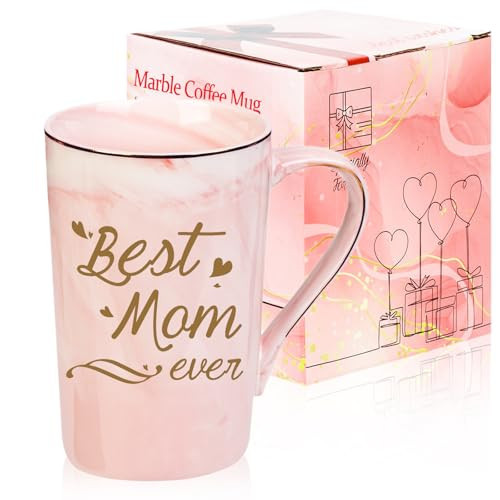 Jmugmt Best Mom Ever Mug, Birthday Mother’s Day Christmas Gifts for Mom Mother from Daughter Son, 14 OZ Pink with Gift Box | Amazon (US)