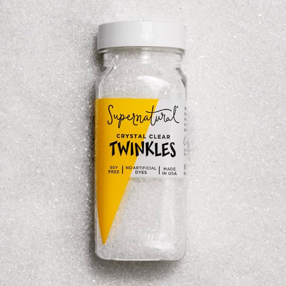 Supernatural Twinkles Decorating Sprinkles, Crystal Clear Sanding Sugar, Non-GMO, Vegan, 3oz, Mad... | Amazon (US)