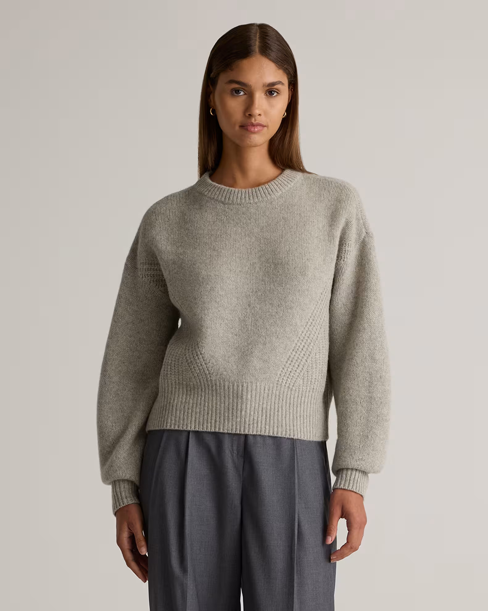 100% Yak Wool Pointelle Detail Relaxed Crew | Quince