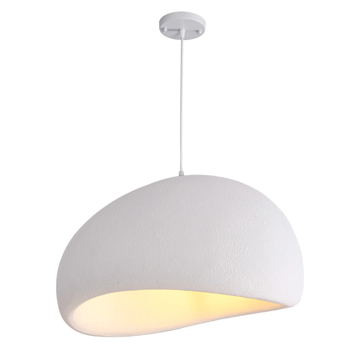 Jimyah 1- Light White Polyesters Unique/Statement Modern Pendant | AllModern