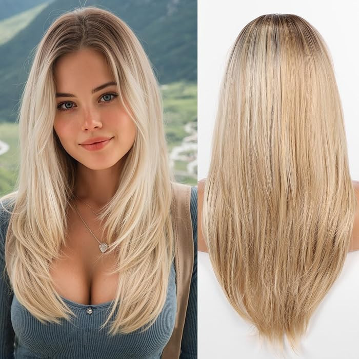 testar Ombre Blonde 13×6 Lace Front Wig for Women HD Transparent Lace Wig 22 Inch Straight Hair ... | Amazon (US)