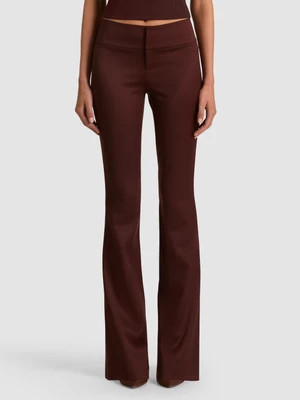 OLIVIA WOOL BOOTCUT PANT - DARK CHOCOLATE | Alice + Olivia