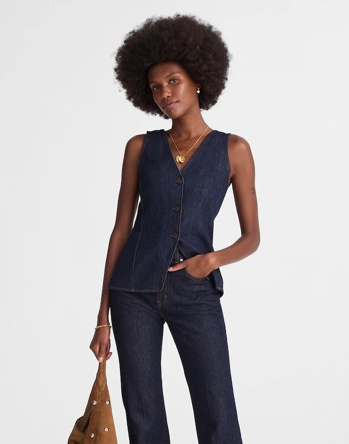 Denim Cutaway Vest | Madewell