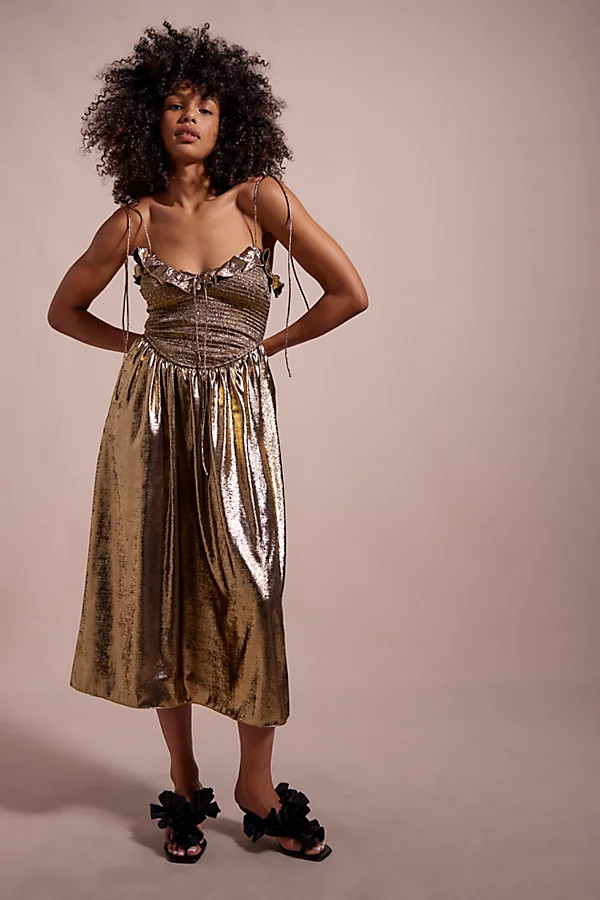 For Love & Lemons Bethany Metallic Midi | Free People (Global - UK&FR Excluded)