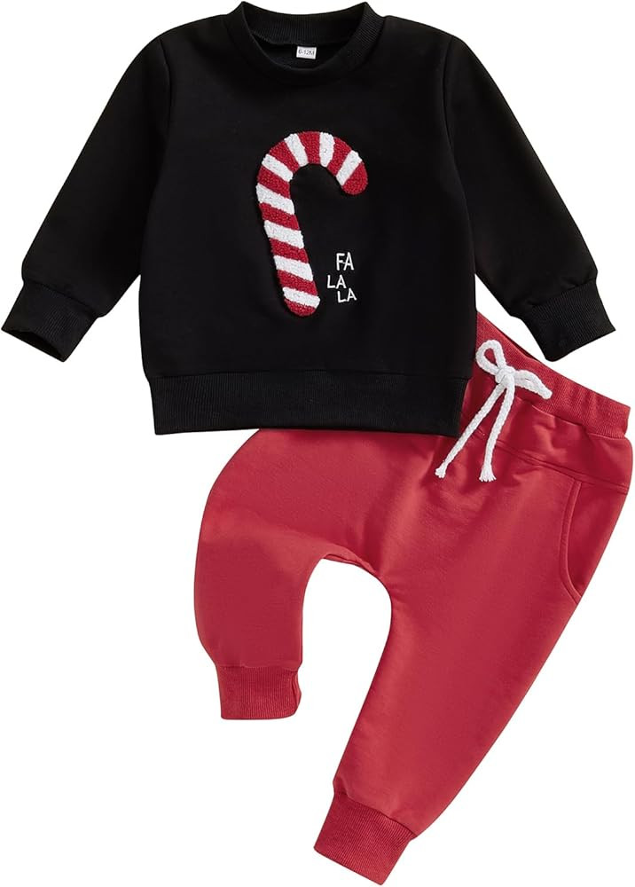 Madjtlqy Toddler Baby Boy Christmas Outfits Long Sleeve Pullover Sweatshirts Jogger Pants Xmas In... | Amazon (US)