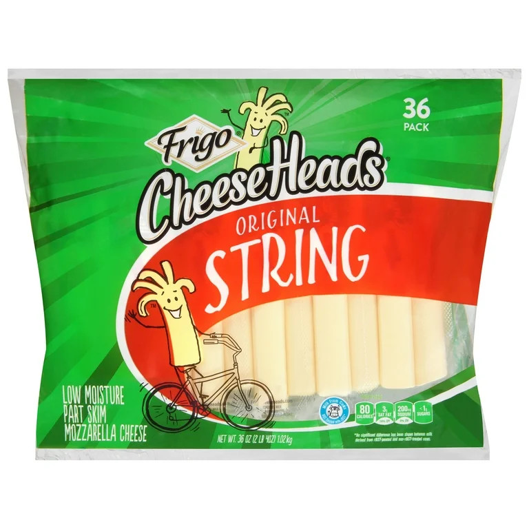 Frigo® Cheese Heads® Original Mozzarella String Cheese Snacks, 36 oz, 36 Count | Walmart (US)