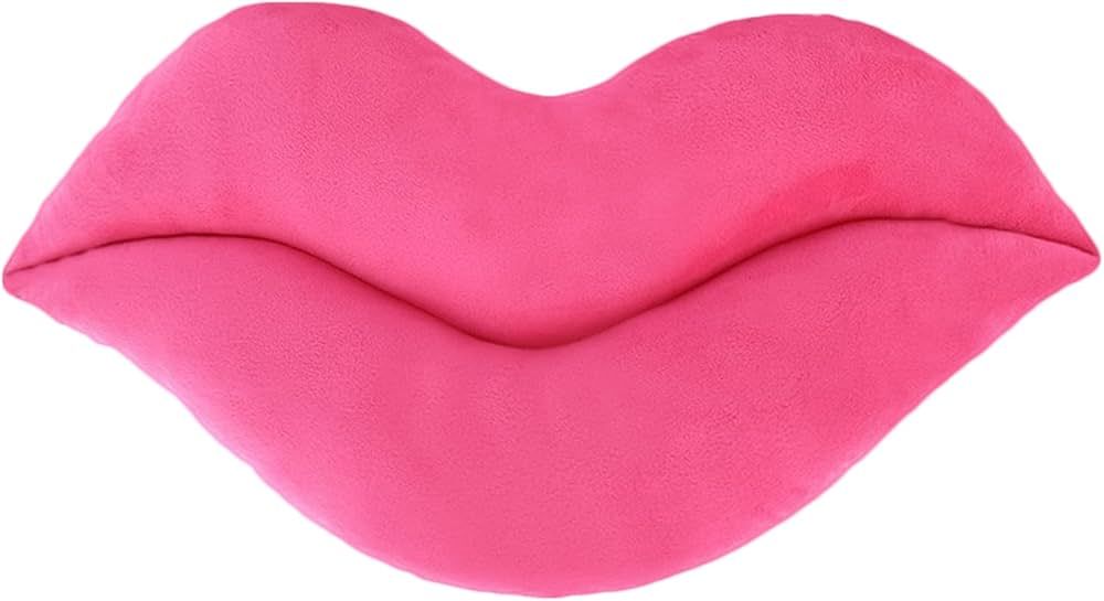 zhidiloveyou Lip Pillow Pink Plush Toy Smiley Face Pillow Soft Decorative Cushion, 23.6 inch | Amazon (US)