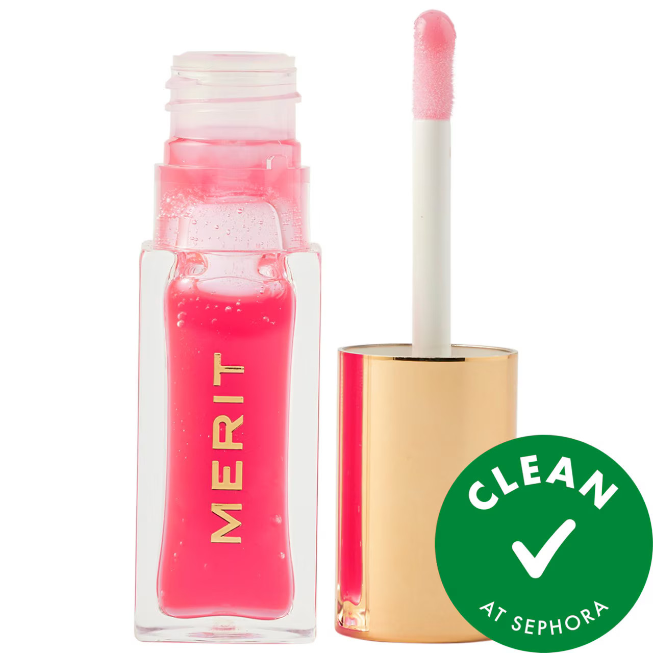 MERIT Shade Slick Hydrating Tinted Lip Oil Les Deux 0.23 oz / 7 ml | Sephora (US)