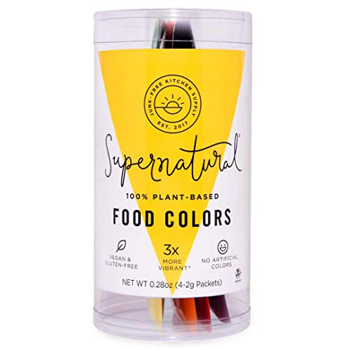 Plant-Based Food Color Variety Pack by Supernatural, Food Dye Powders, 4 Natural Colors, No Artificial Dyes, Gluten Free, Vegan (Pack of 4) | Amazon (US)