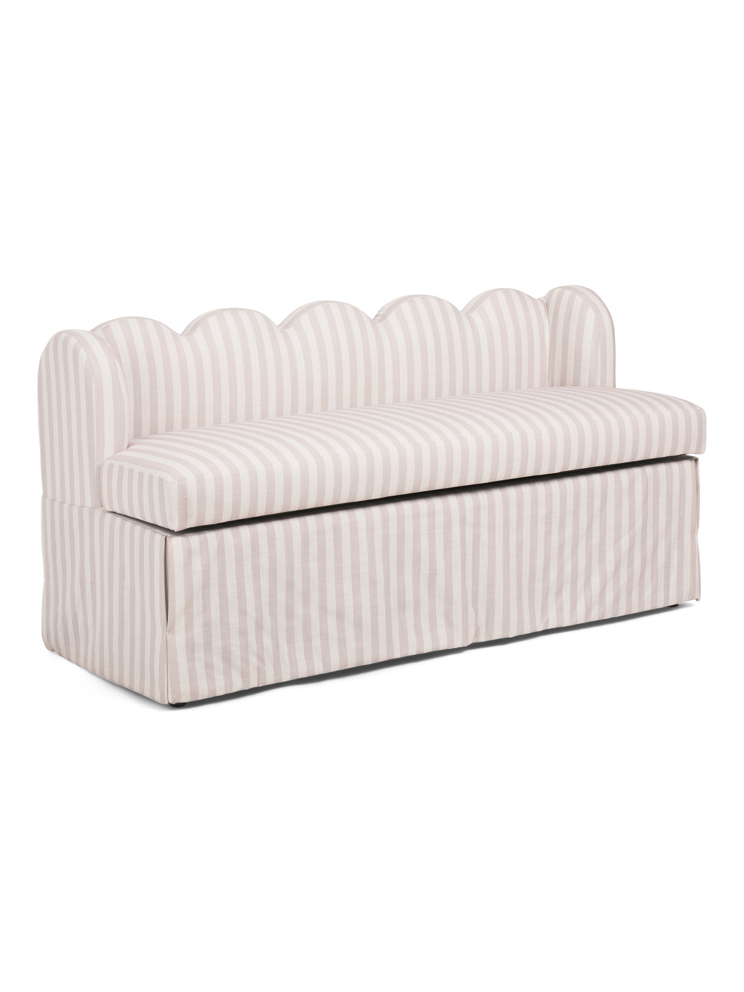 54x24 Low Back Scalloped Storage Bench | TJ Maxx