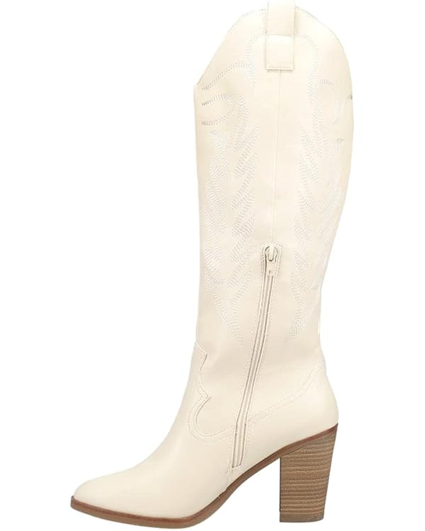 MIA Womens Dakota Round Toe Casual Boots Mid Calf Mid Heel 2-3" - Brown | Amazon (US)