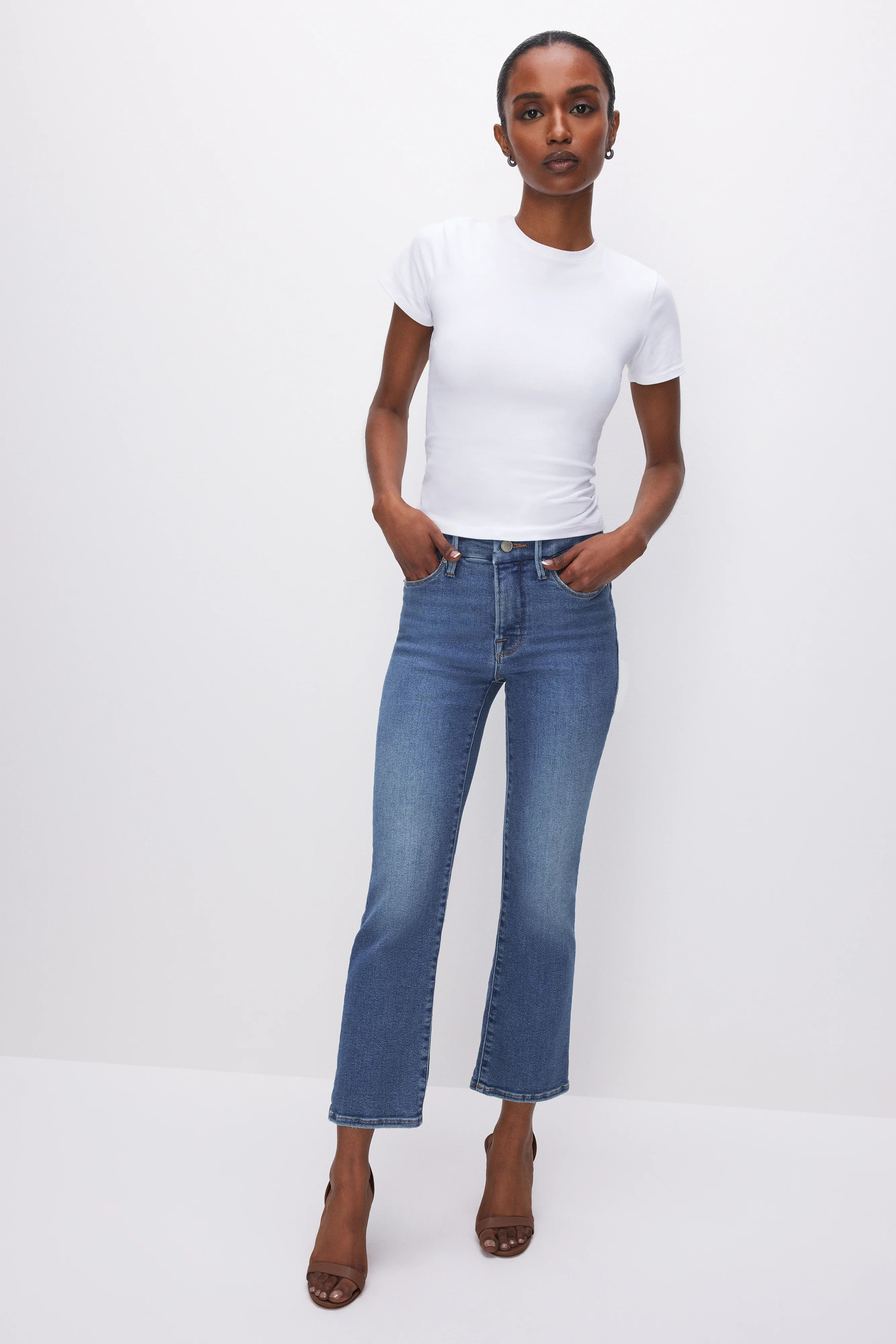 GOOD PETITE STRAIGHT JEANS | INDIGO392 - GOOD AMERICAN | Good American