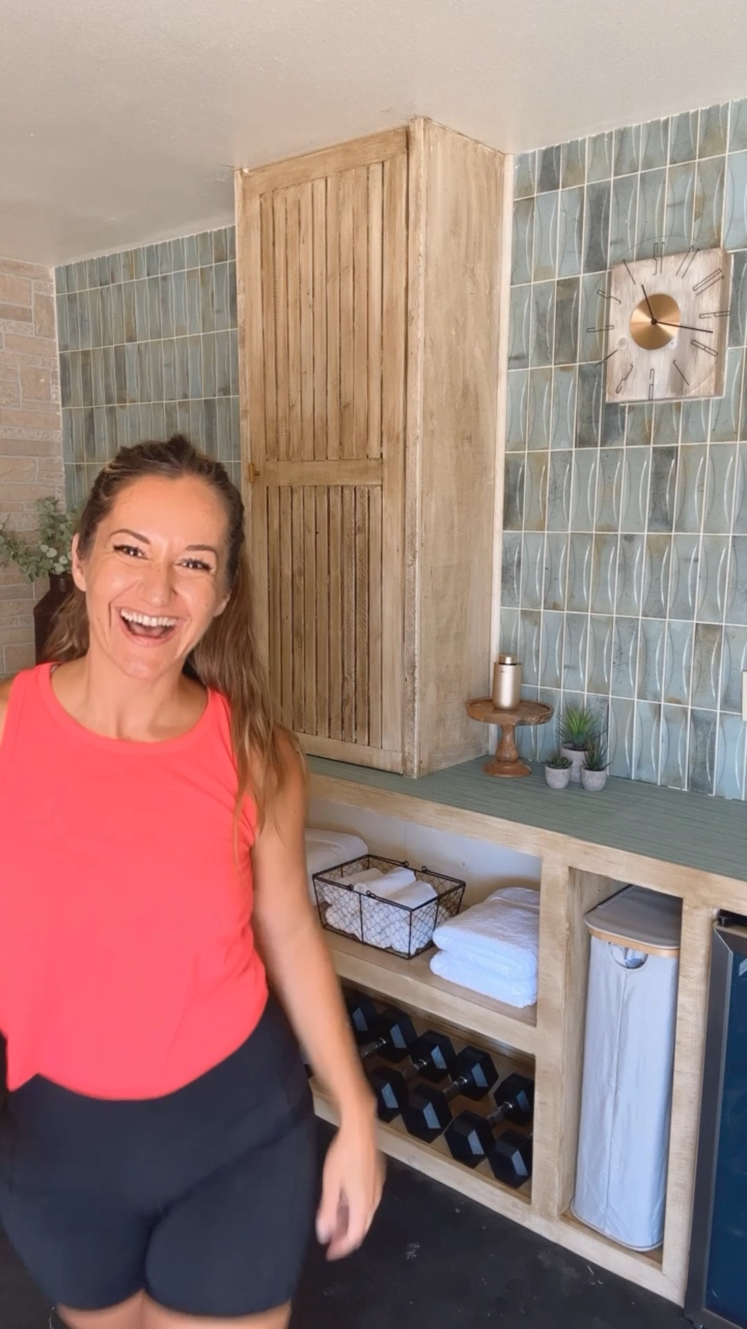 Home gym tile and weight storage system in a garage, can you believe it?!

#LTKhome #LTKfitness #LTKFind