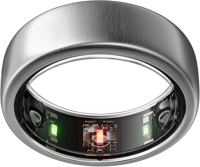 Oura Ring Gen3 Horizon - Brushed Titanium - Size 10 - Smart Ring - Size First with Oura Ring Gen3... | Amazon (US)
