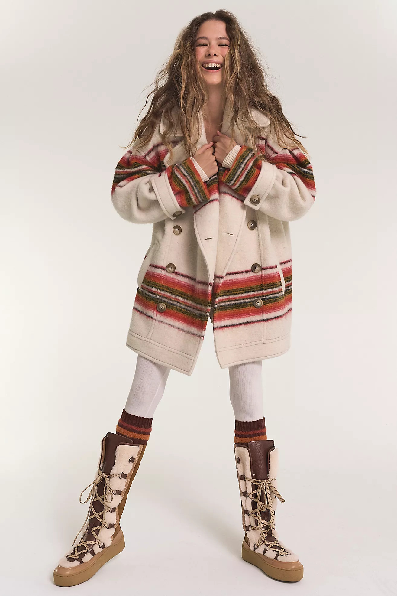 Henri Wool Stripe Coat | Free People (Global - UK&FR Excluded)