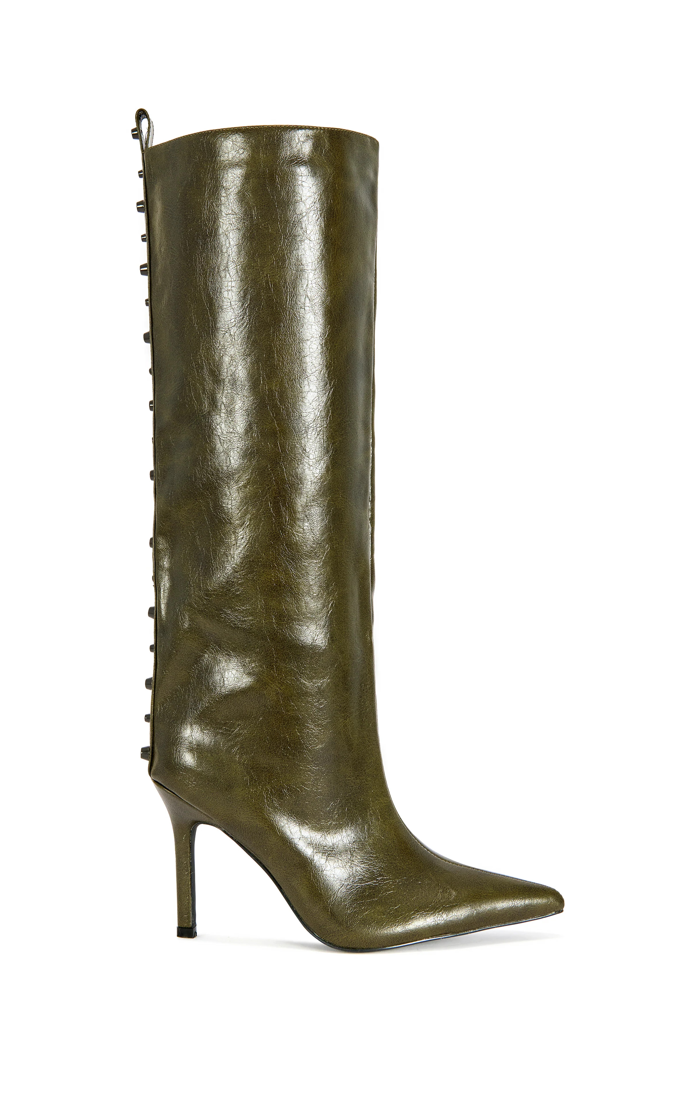 ALLURING-OLIVE STILETTO BOOT | Azalea Wang