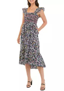 Women's Sleeveless Smocked Midi Dress | Belk