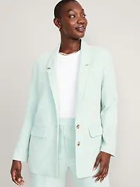 Crepe Suit Blazer for Women | Old Navy (US)