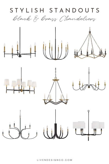 Black and brass chandelier. Modern chandelier. Living room. Bedroom. Dining room. Shade chandelier. 

#LTKHome #LTKSeasonal #LTKStyleTip