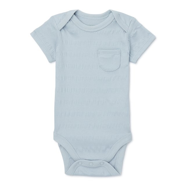 easy-peasy SOFTSEAMS Baby Short Sleeve Solid Bodysuit, Sizes 0-24 Months | Walmart (US)