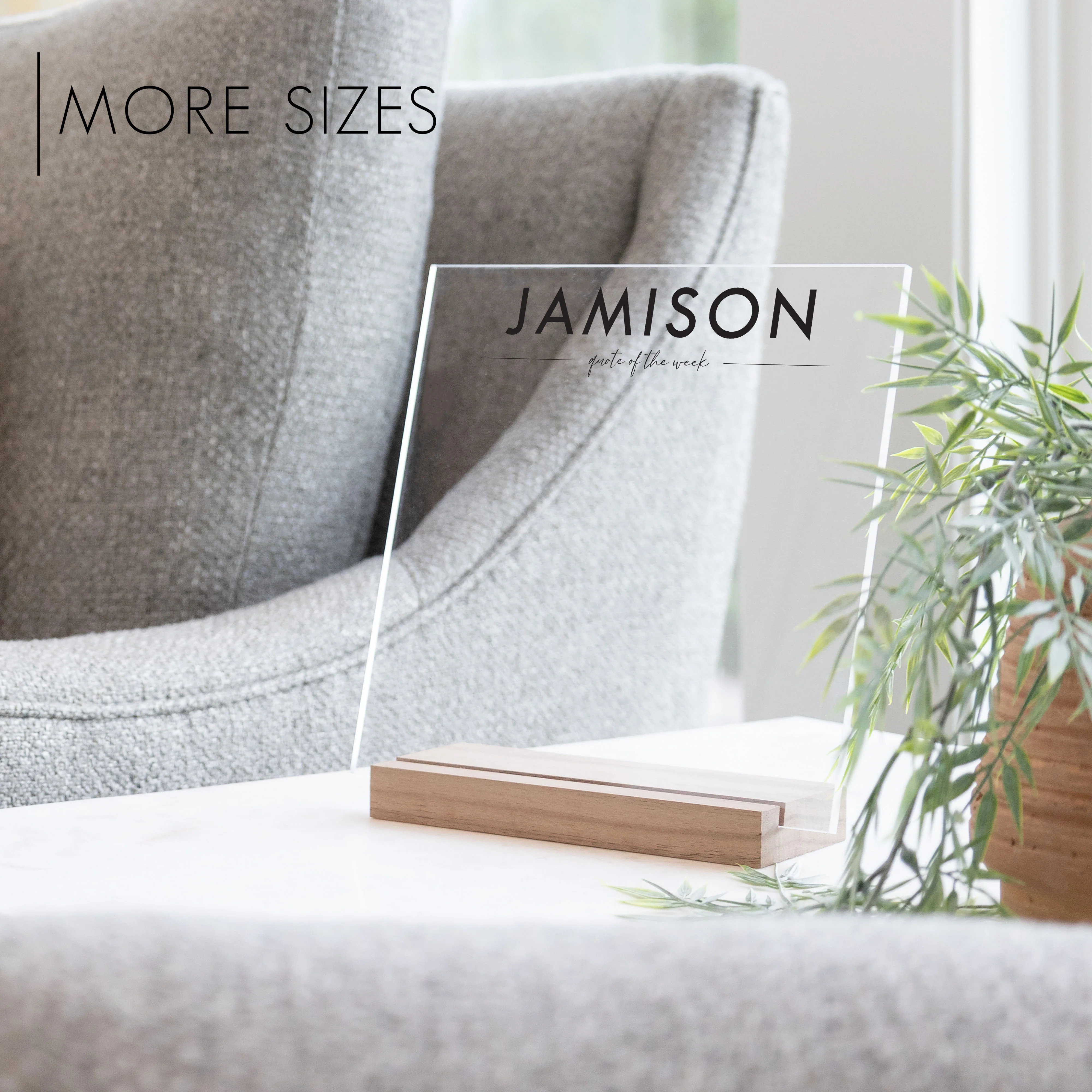 Personalized Acrylic Quote of the Week Board | Madi Style | Circle and Square Decor 