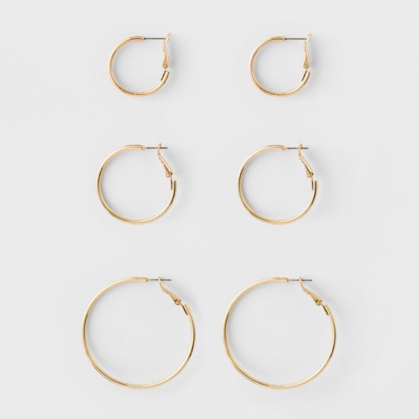 Hoop Earring Set 3ct - A New Day&#153; | Target