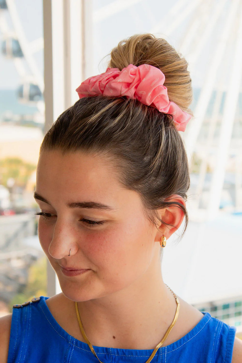 Pink Fresh Page Jumbo Scrunchie | Shop Andi