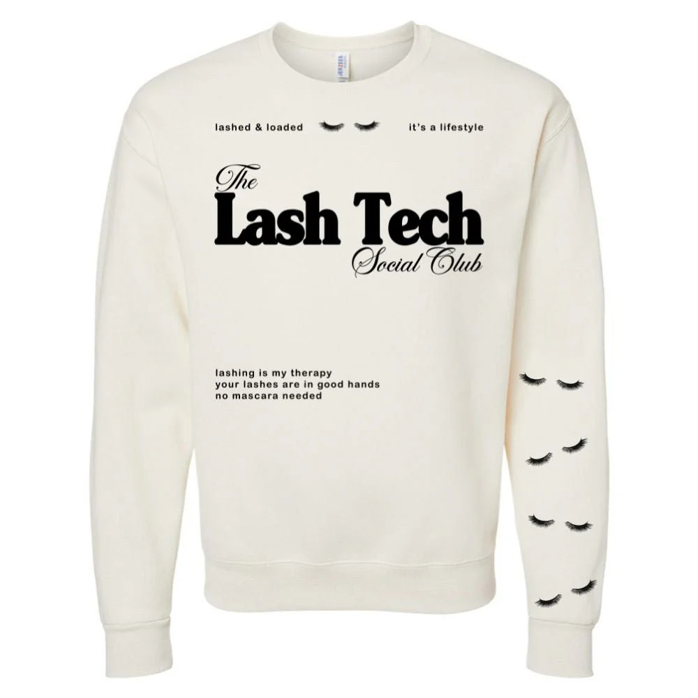 ‘Lash Tech Social Club' Crewneck Sweatshirt | United Monograms
