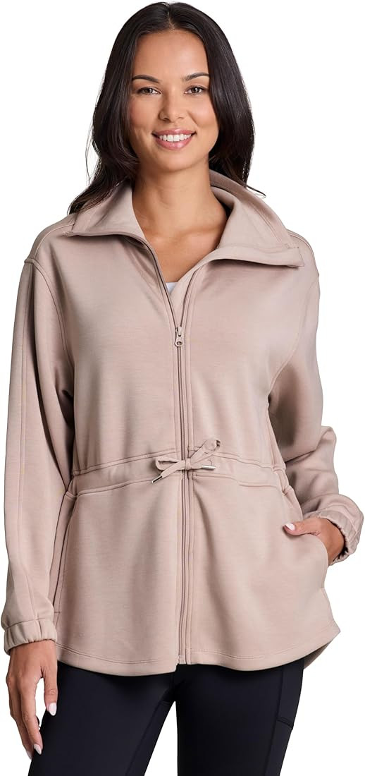 RBX Women's Scuba Anorak Jacket, Buttery Soft Lightweight Drawstring Waist Coat with Pockets Mock... | Amazon (US)
