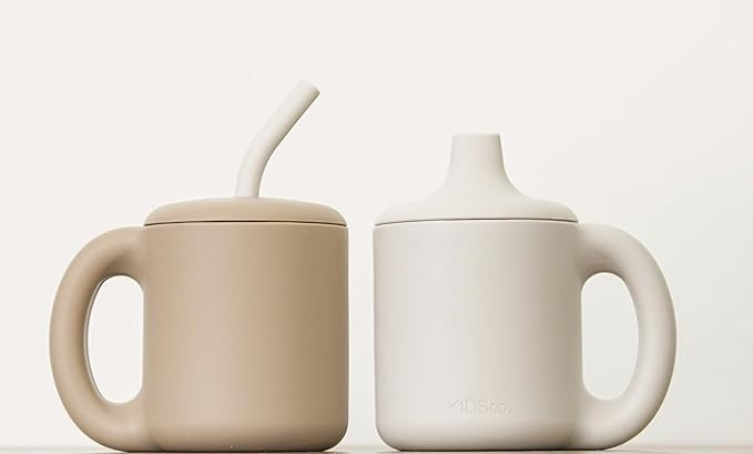 KIDSco. Silicone Sippy Cup and Training Cup for Baby 6 Months+ Soft Spout and Straw Lid with Hand... | Amazon (US)