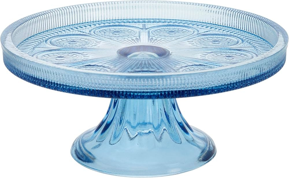 Boston International Vintage-Inspired Glass Cake Stand Round Pedestal for Desserts Cupcakes & Pie... | Amazon (US)