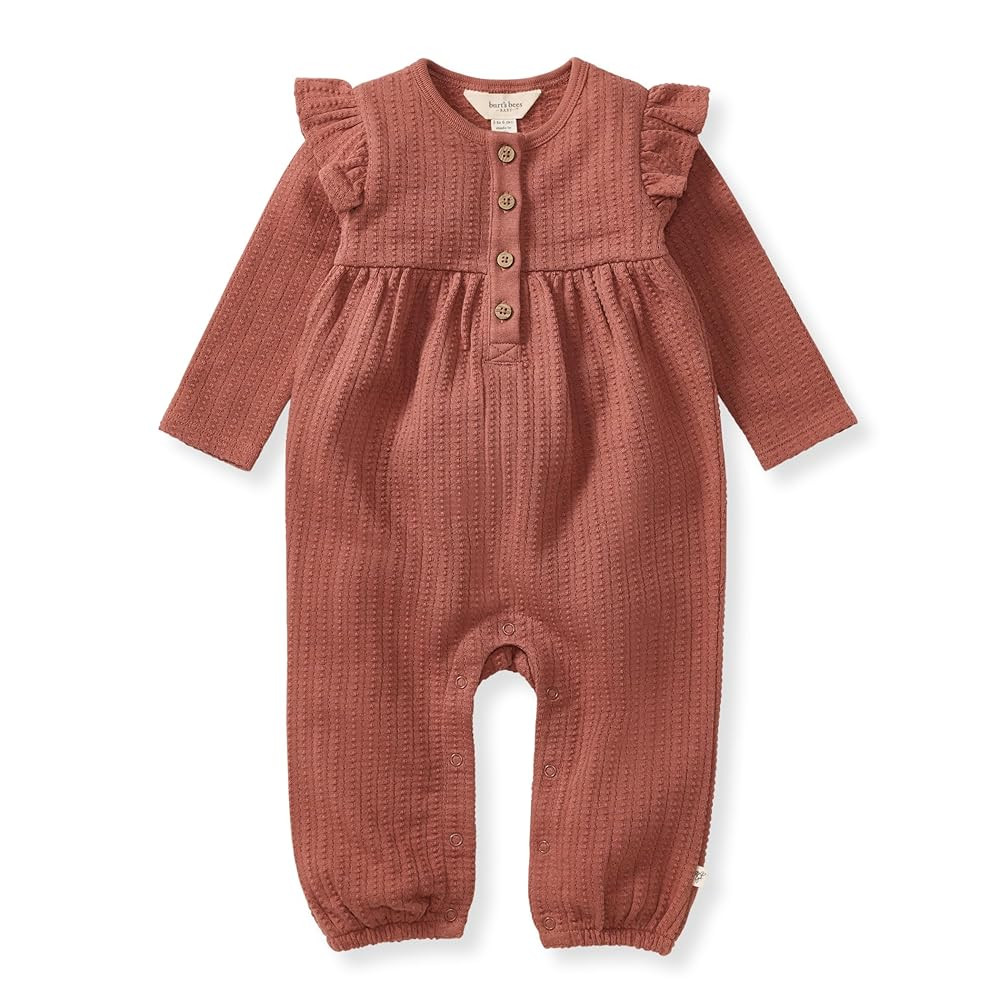 Burt's Bees Baby baby-girls Jumpsuit - 100% Organic Cotton, One-piece Coverall Outfit for Sizes N... | Amazon (US)