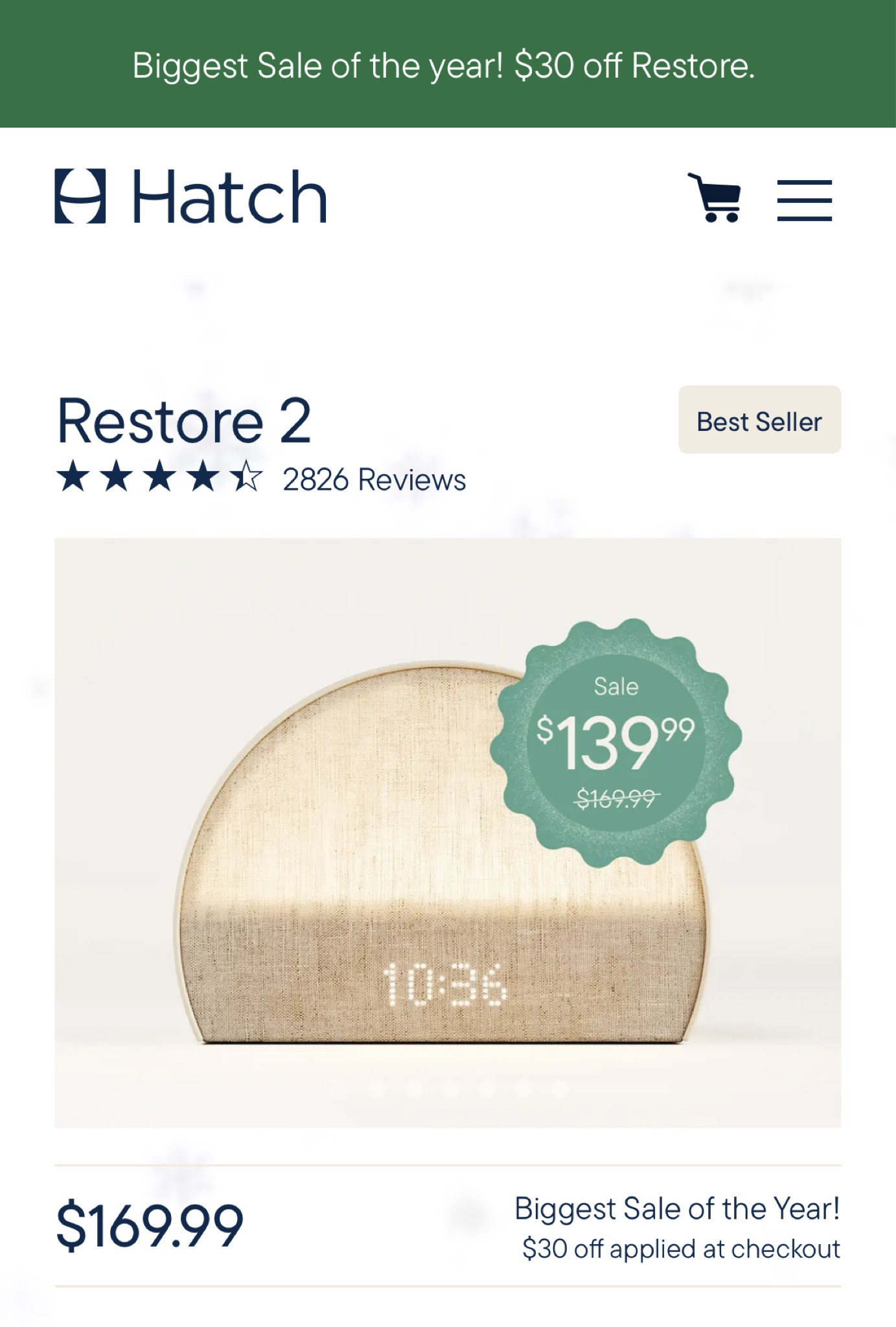 Hatch is having their biggest sale of the year! Save $30 on the Restore 2! This would be a great Christmas gift!  

#LTKGiftGuide #LTKSaleAlert