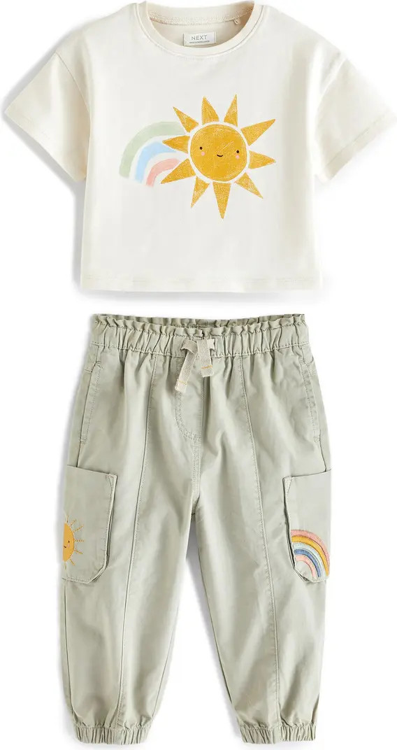 Kids' Sunshine Cotton Graphic T-Shirt & Joggers Set | Nordstrom
